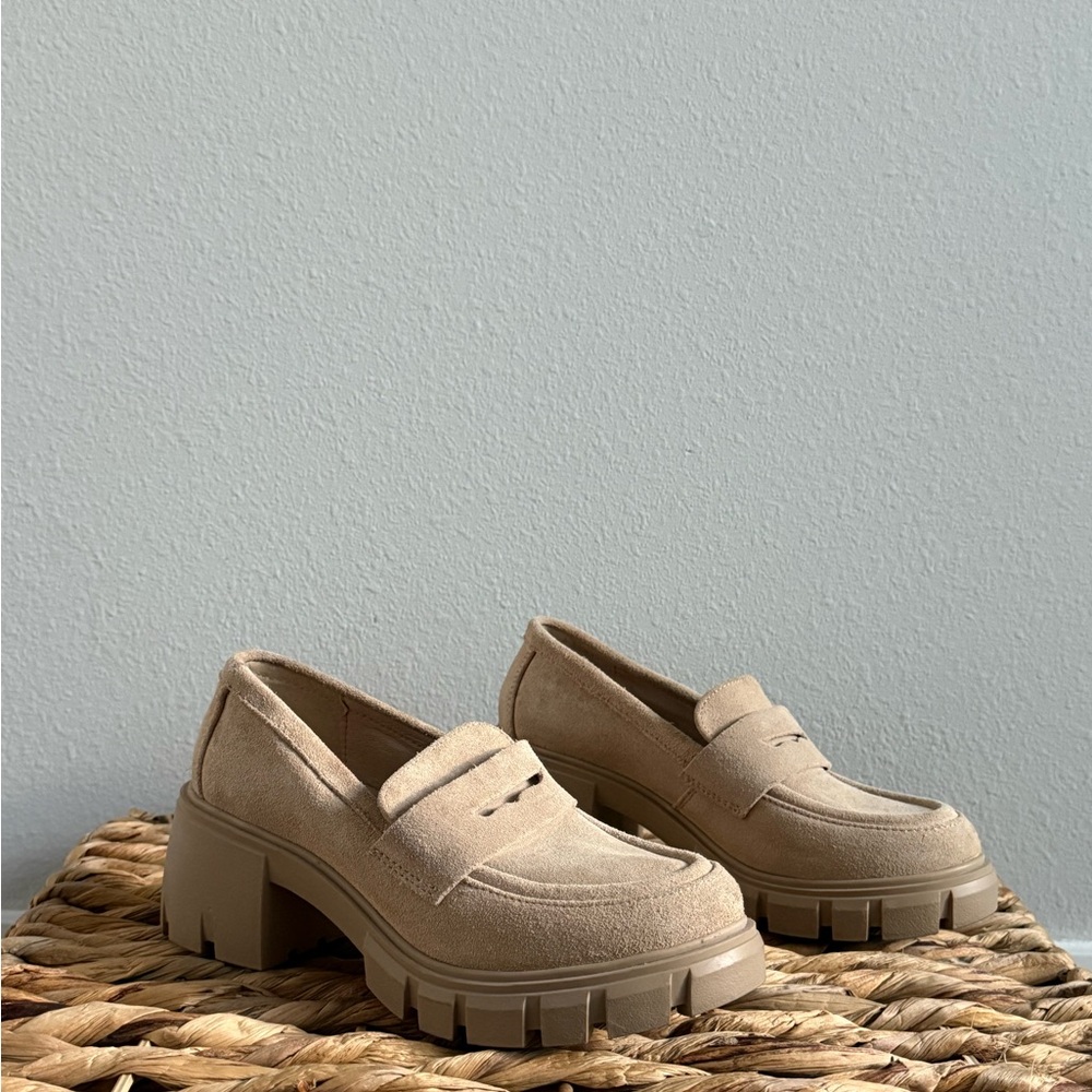 Steve Madden Suede Chunky Platform Loafers